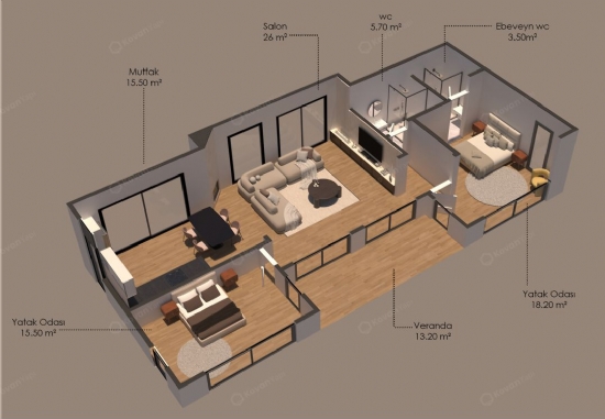 119 m² Çift Katlı GazÇelik Ev