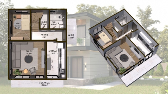 KVN-2140 Gazçelik Yapı 140m²