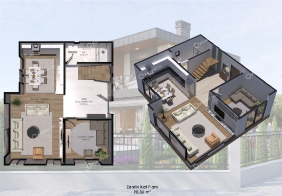 KVN-2195 Gazçelik Yapı 195 m²